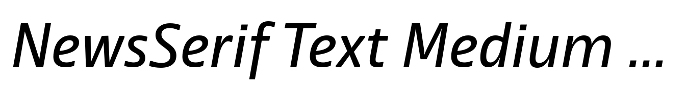 NewsSerif Text Medium Italic
